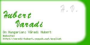 hubert varadi business card